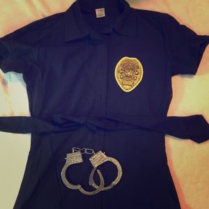 Size small Police shirt Halloween Costume